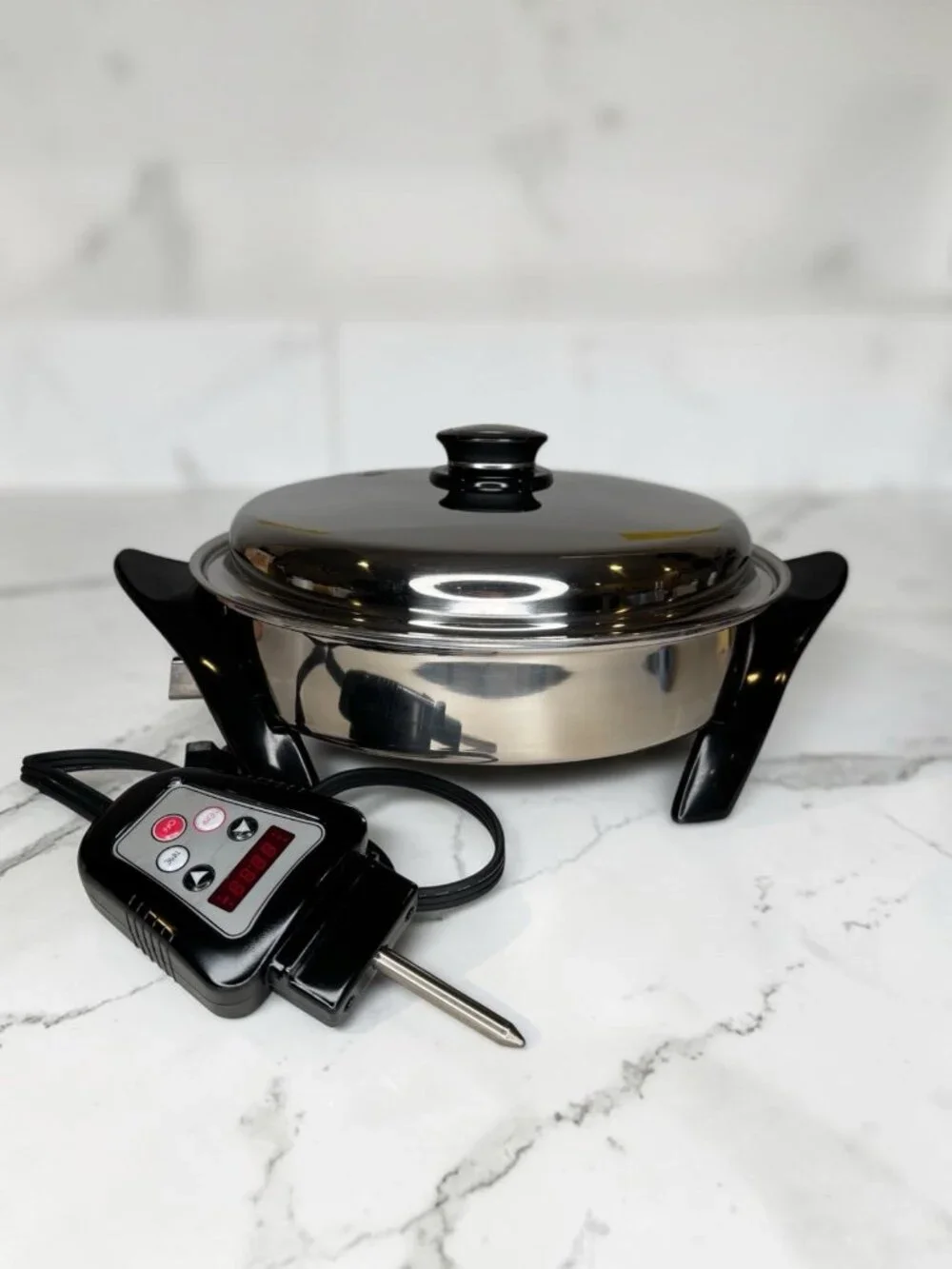 Saladmaster 12” Electric Skillet SA012OCU 304/316Ti Titanium Stainless Steel